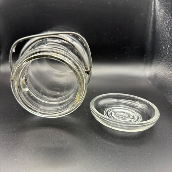 Vintage Ball Ideal Lightning Quart Jar 1933-1962 Clear Glass Wire Seal no gasket - Picture 4 of 5